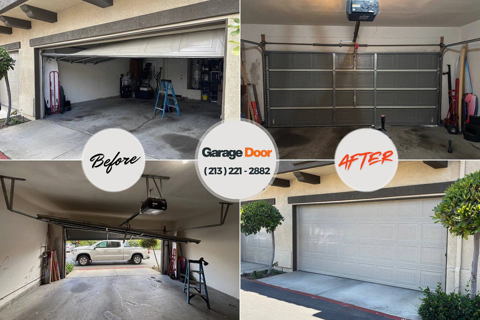 Before and after: garage door repair Dormont, PA